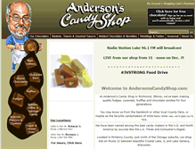 Tablet Screenshot of andersonscandyshop.com